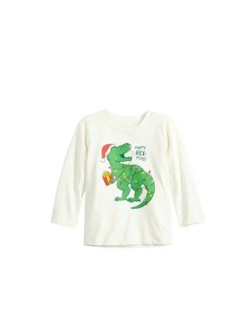 Jumping Beans Baby Boy Christmas Hat Dinosaur Tee 12M